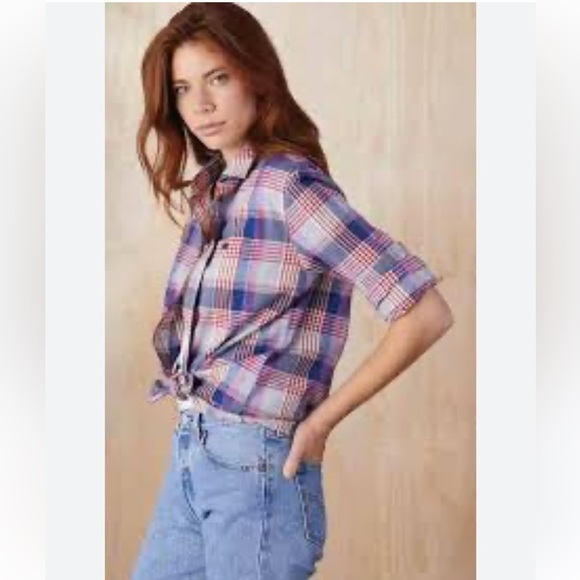 Pendleton Women Seaside Plaid Button Down Shirt Medium - Picture 1 of 12